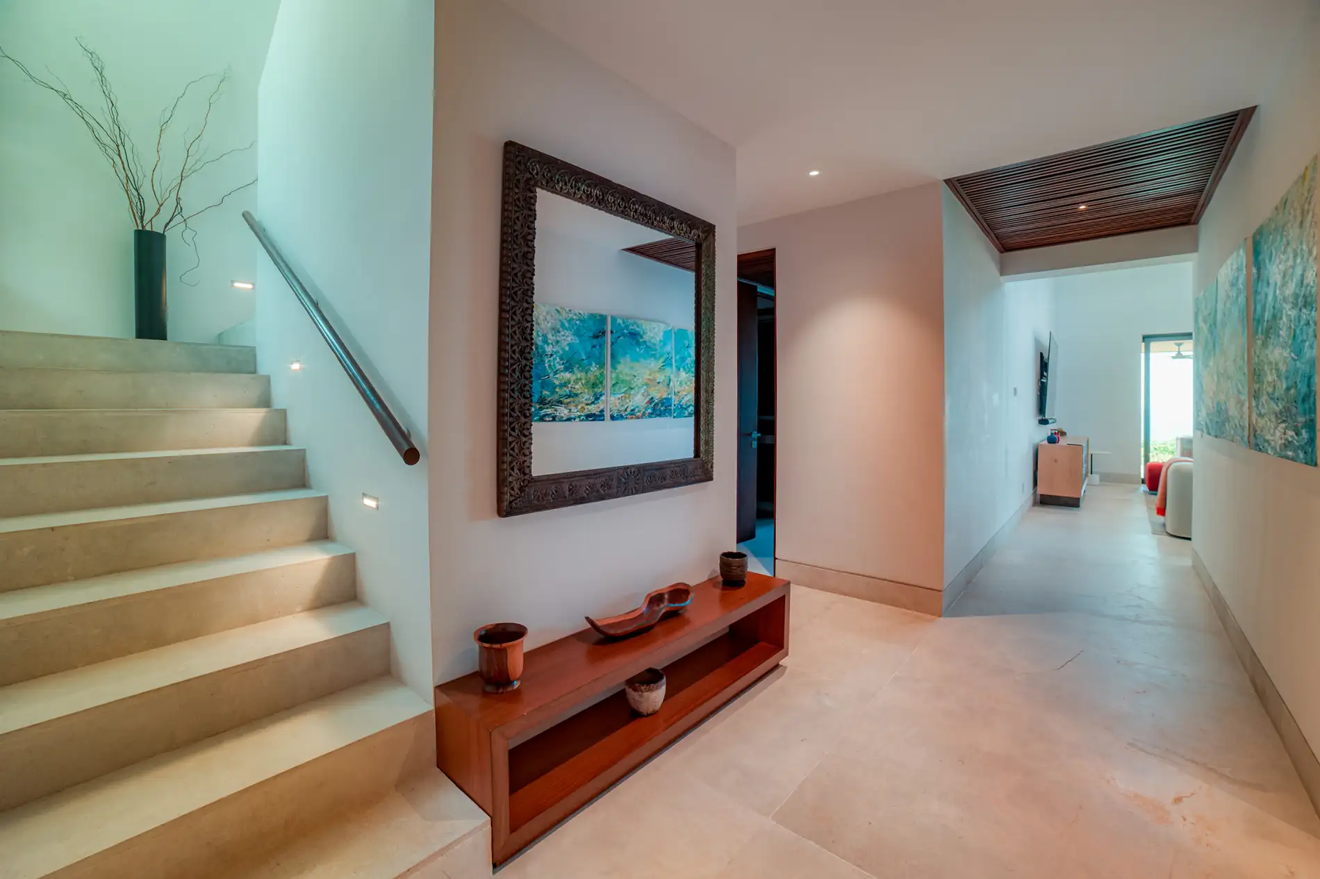 Brisas del Pacifico A8 – 3-Bedroom Oceanfront Villa in Iyari, Punta Mita — outdoor living and pool area — luxury villa in Punta Mita